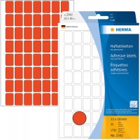 Herma 2342 etiquettes universelles 12 x 18 mm 1792 pieces Rouge