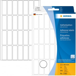 Herma 2360 etiquettes universelles 13 x 40 mm 896 pieces Blanc