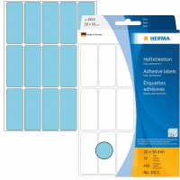 Herma 2413 etiquettes universelles 20 x 50 mm 480 pieces Bleu