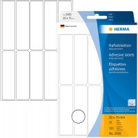 Herma 2420 etiquettes universelles 20 x 75 mm 320 pieces Blanc