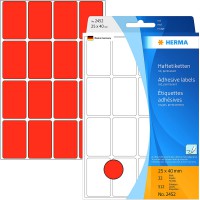 Herma 2452 etiquettes universelles 25 x 40 mm 512 pieces Rouge