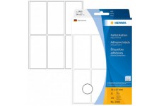 Herma 2480 etiquettes universelles 34 x 67 mm 192 pieces Blanc