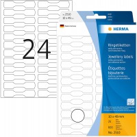 Herma 2510 etiquettes bijouterie 10 x 49 mm carton 600 pieces Blanc