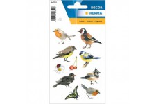 etiquette Decorative Decor Aquarelle Oiseaux 3 planches dans 1 paquet