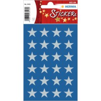 HERMA Weihnachts-Sticker "Sterne", 15 mm, silber
