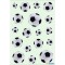 HERMA 3434 Lot de 54 autocollants de football en papier Noir/blanc