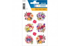 HERMA 3504 Multicolore Permanent autocollant decoratif - Autocollants decoratifs (Multicolore, Permanent, Papier, Flower, 3 feui