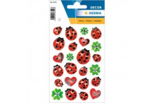 Autocollant decoratif « Coccinelle » argente