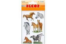 HERMA sticker DECOR"races de chevaux" 3 feuilles 85 x 120 mm x 6 Stickers