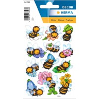 planches de stickers decoratifs Motif abeilles amusantes