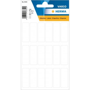 HERMA Multi-Purpose labels 12 x 34 mm White 126 pcs. - etiquette autocollant (12 x 34 mm)