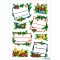 HERMA 3893 Lot de 16 autocollants de Noel en papier paillete, decoration de Noel autocollante, etiquettes permanentes pour Noel,