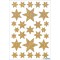 HERMA Sticker de noel etoiles couleur Or 1 feuille de 27