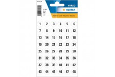 Numbers 12 mm 1-240 papier blanc noir 5 sh.