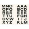 Stickers Lettres de A a  Z, ecran Noir, 20 x 20 mm VE 1