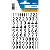 HERMA Lot de 71 autocollants numerotes de 0 a  9 - Resistants aux intemperies (taille de la police 10 mm, 1 feuille, film de f