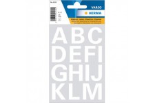 Herma 4169 Lot de 2 feuilles de lettres A-Z resistantes aux intemperies Blanc 25 mm