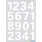 Herma 4170 chiffres, 25 mm, 0-9, resistant aux intemperies, film blanc, 1 feuille