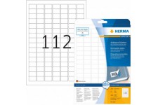 Herma 4211 etiquettes movables/amovibles 25,4 x 16,9 A4 Blanc