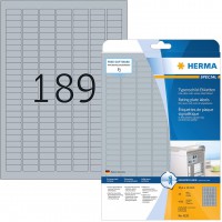 Herma 4220 etiquettes signaletiques plaques 25 x 10 A4 LC Argente
