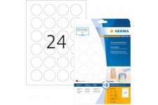 Herma 4236 etiquettes de fermeture diametre 40 A4 LC Transparent