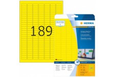 Herma 4243 etiquettes 25,4 x 10 A4 3780 pieces Jaune