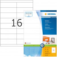 Herma 4264 etiquettes 105 x 33,8 Premium A4 1600 pieces Blanc