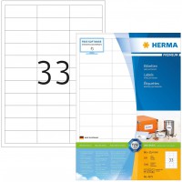 Herma 4275 etiquettes 66 x 25,4 Premium A4 3300 pieces Blanc