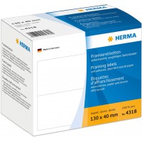 HERMA - etiquettes a  affranchir, 130 x 40 mm, doubles,blanchesContenu: 1.000 etiquettes sur 500 feui