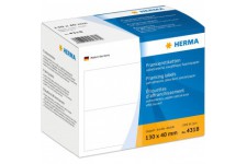 HERMA - etiquettes a  affranchir, 130 x 40 mm, doubles,blanchesContenu: 1.000 etiquettes sur 500 feui