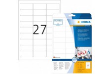 Herma 4347 etiquettes movables/amovibles 63,5 x 29,6 A4 Blanc