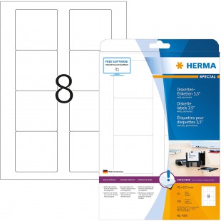 Herma 4355 etiquettes pour disquettes 3,5 70 x 67,7 A4 Blanc