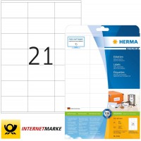 Herma 4361 etiquettes 70 x 42Premium A4 525 pieces Blanc