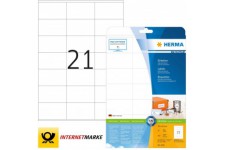 Herma 4361 etiquettes 70 x 42Premium A4 525 pieces Blanc