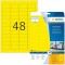 Herma 4366 etiquettes 45,7 x 21,2 A4 960 pieces Jaune