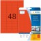 Herma 4367 etiquettes 45,7 x 21,2 A4 960 pieces Rouge