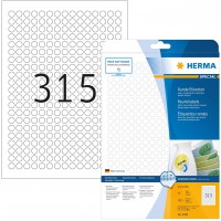 Herma 4385 etiquettes movables/amovibles diametre 10 A4 7875 pieces Blanc