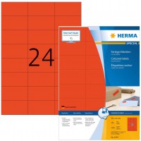 Herma 4407 etiquettes 70 x 37 A4 2400 pieces Rouge