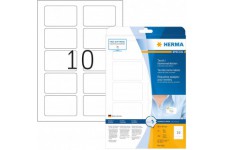 Herma 4412 Pack de 250 etiquettes nominatives sur feuilles A4 separables et amovibles en acetate 80 x 50 mm (Blanc) (Import Alle