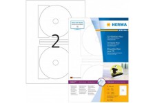 Herma 4460 etiquettes maxi pour CD diametre 116 A4 200 pieces Blanc