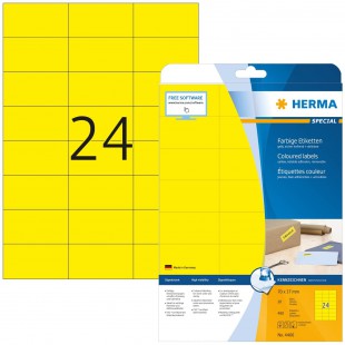 Herma 4466 etiquettes 70 x 37 A4 480 pieces Jaune