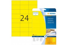 Herma 4466 etiquettes 70 x 37 A4 480 pieces Jaune