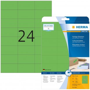 Herma 4469 etiquettes 70 x 37 A4 480 pieces Vert