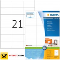 Herma 4473 etiquettes 70 x 41 Premium A4 2100 pieces Blanc