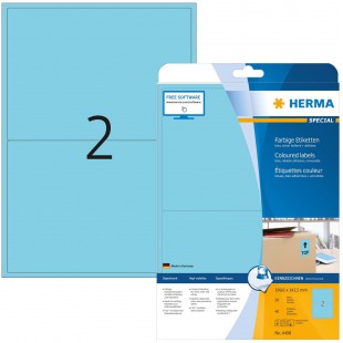Herma 4498 etiquettes 199,6 x 143,5 A4 40 pieces Bleu