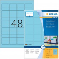 HERMA 4547 Lot de 4800 etiquettes autocollantes colorees DIN A4 (45,7 x 21,2 mm, 100 feuilles de papier mat) autocollantes impri