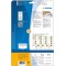 HERMA 4553 Lot de 320 etiquettes autocollantes colorees format A4 (105 x 37 mm, 20 feuilles, papier mat) imprimables, amovibles 