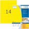 HERMA 4555 Lot de 1400 etiquettes autocollantes colorees DIN A4 (105 x 42,3 mm, papier mat) autocollantes imprimables, permanent