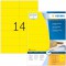 HERMA 4555 Lot de 1400 etiquettes autocollantes colorees DIN A4 (105 x 42,3 mm, papier mat) autocollantes imprimables, permanent