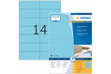 Herma 4558 etiquettes de couleur (105 x 42,3 mm vers DIN A4 papier mat, autocollant) Lot de 1,400 sur imprimable 100 feuilles, b